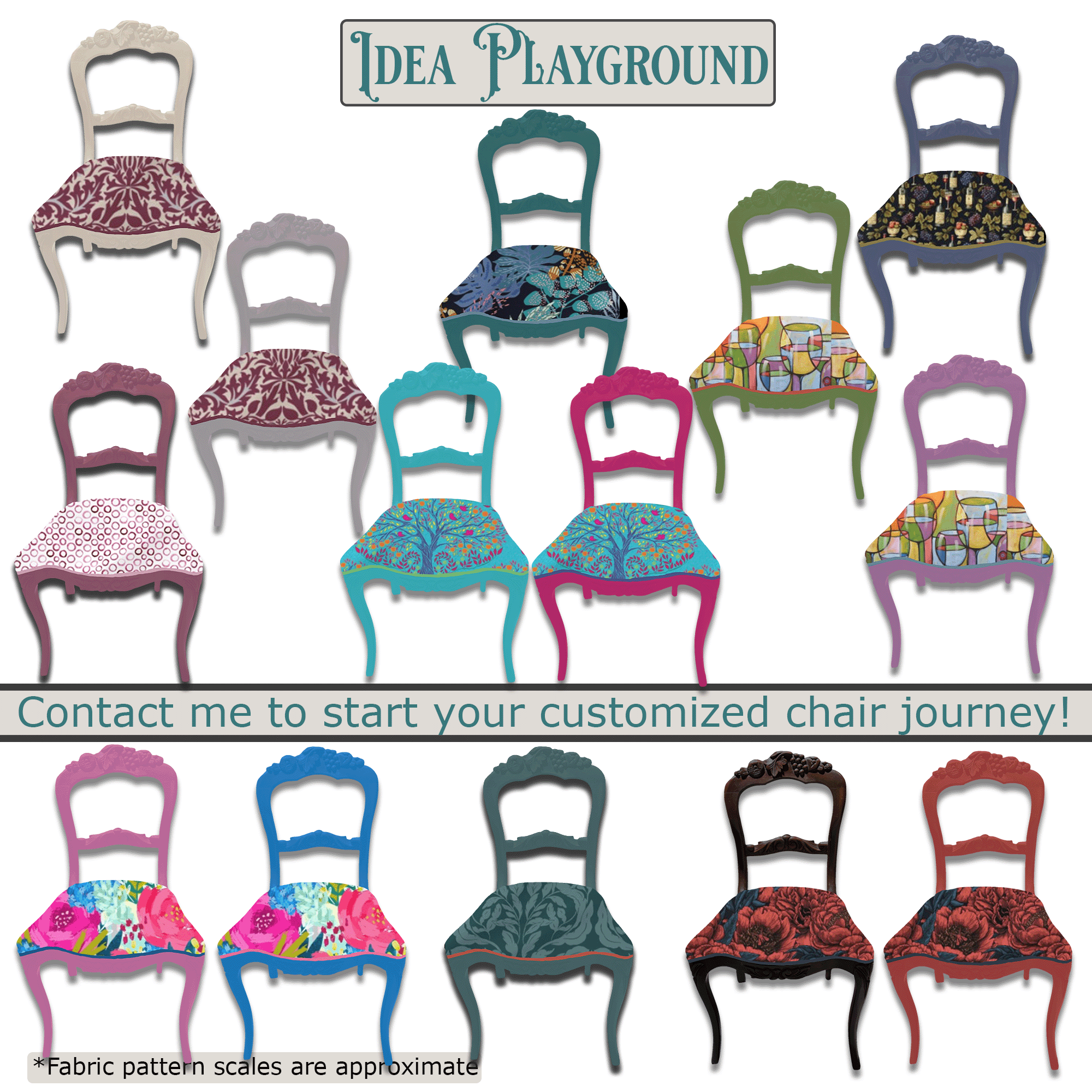 examples and ideas for upholstery for the Orchard frame